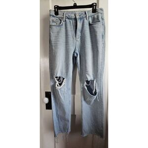 Paige Womens Noella‎ Straight Leg Frayed Hem Westlyn Destructed Jeans 29